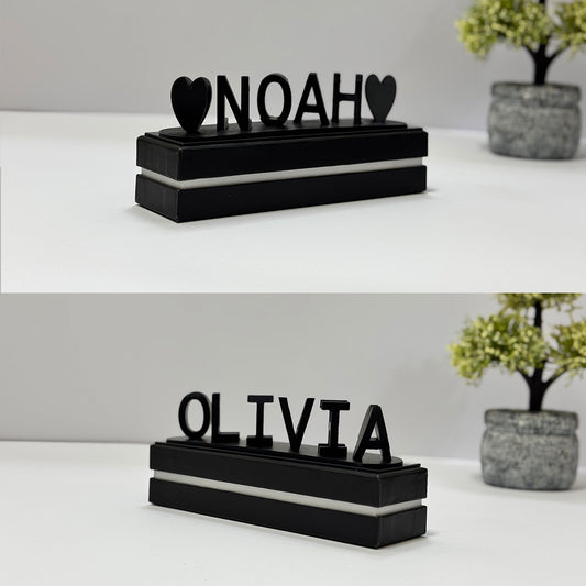 Dual Name Illusion Love 3d Printed Gift