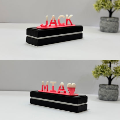 Dual Name Illusion Love 3d Printed Gift