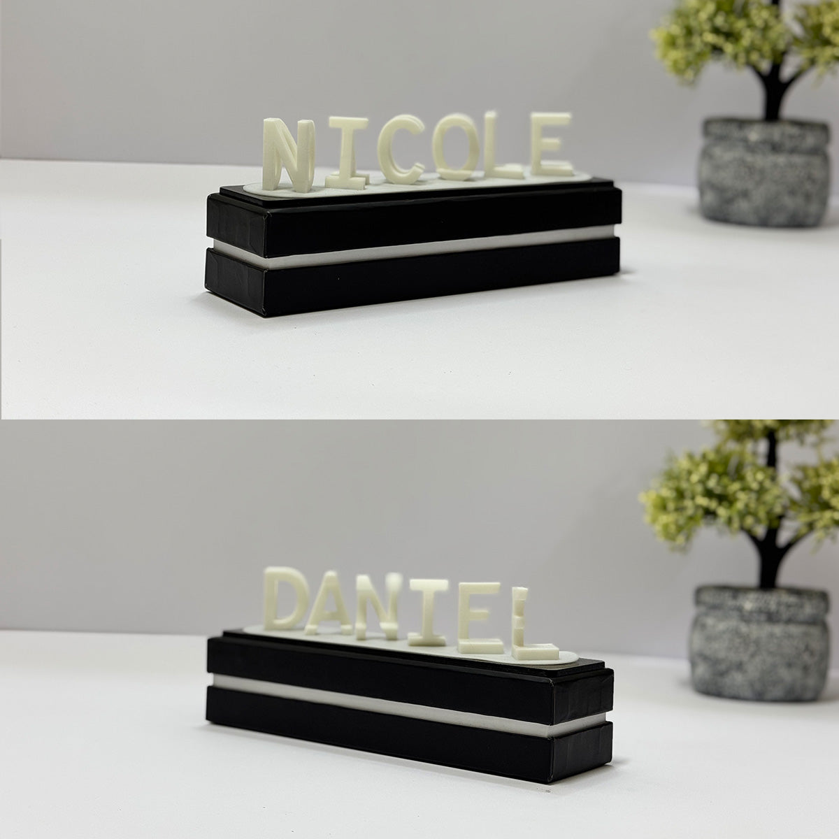 Dual Name Illusion Love 3d Printed Gift