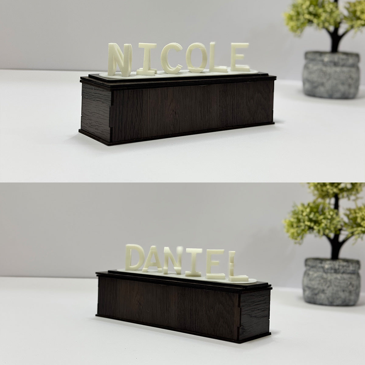 Dual Name Illusion Love 3d Printed Gift